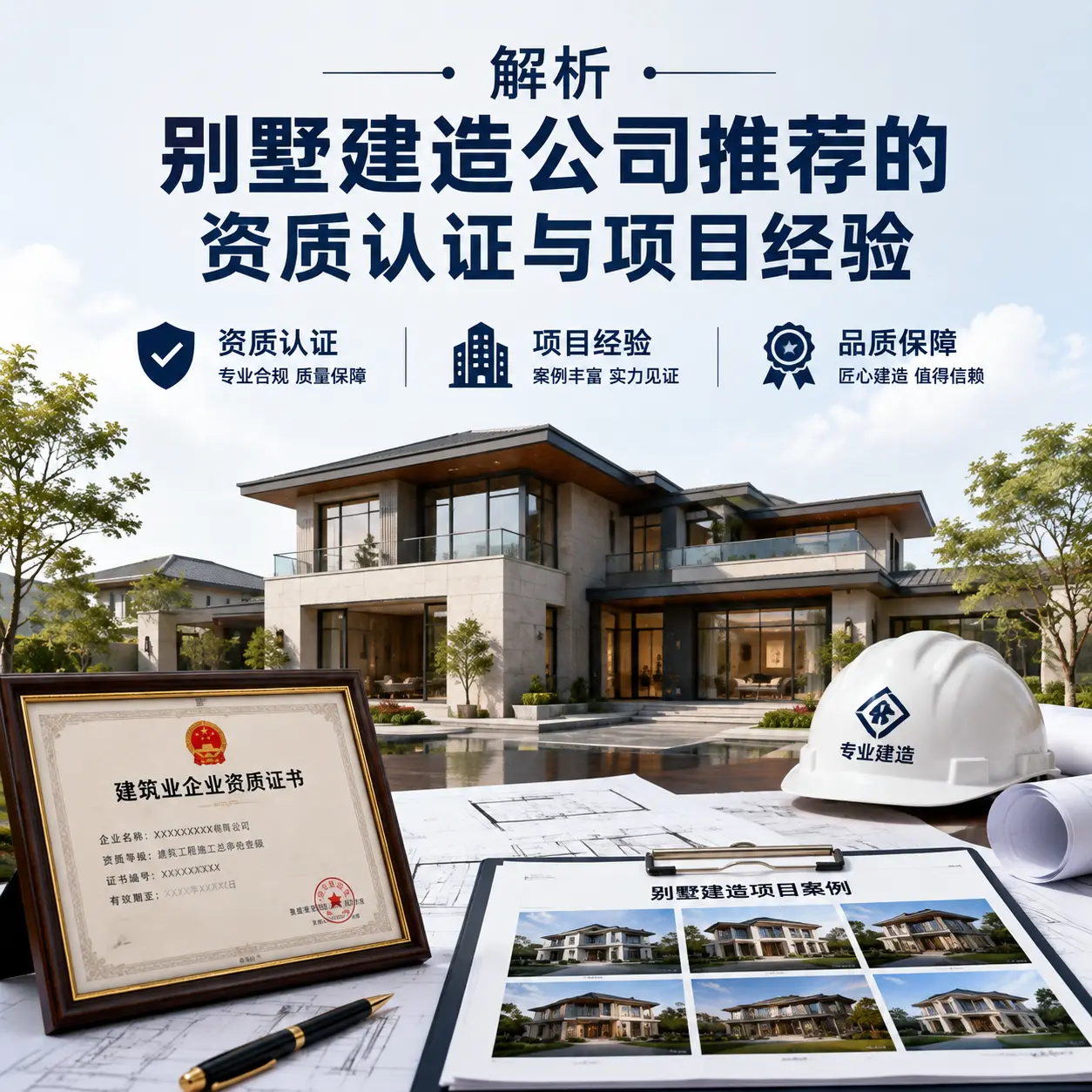 解析 安龙 别墅建造公司推荐的资质认证与项目经验