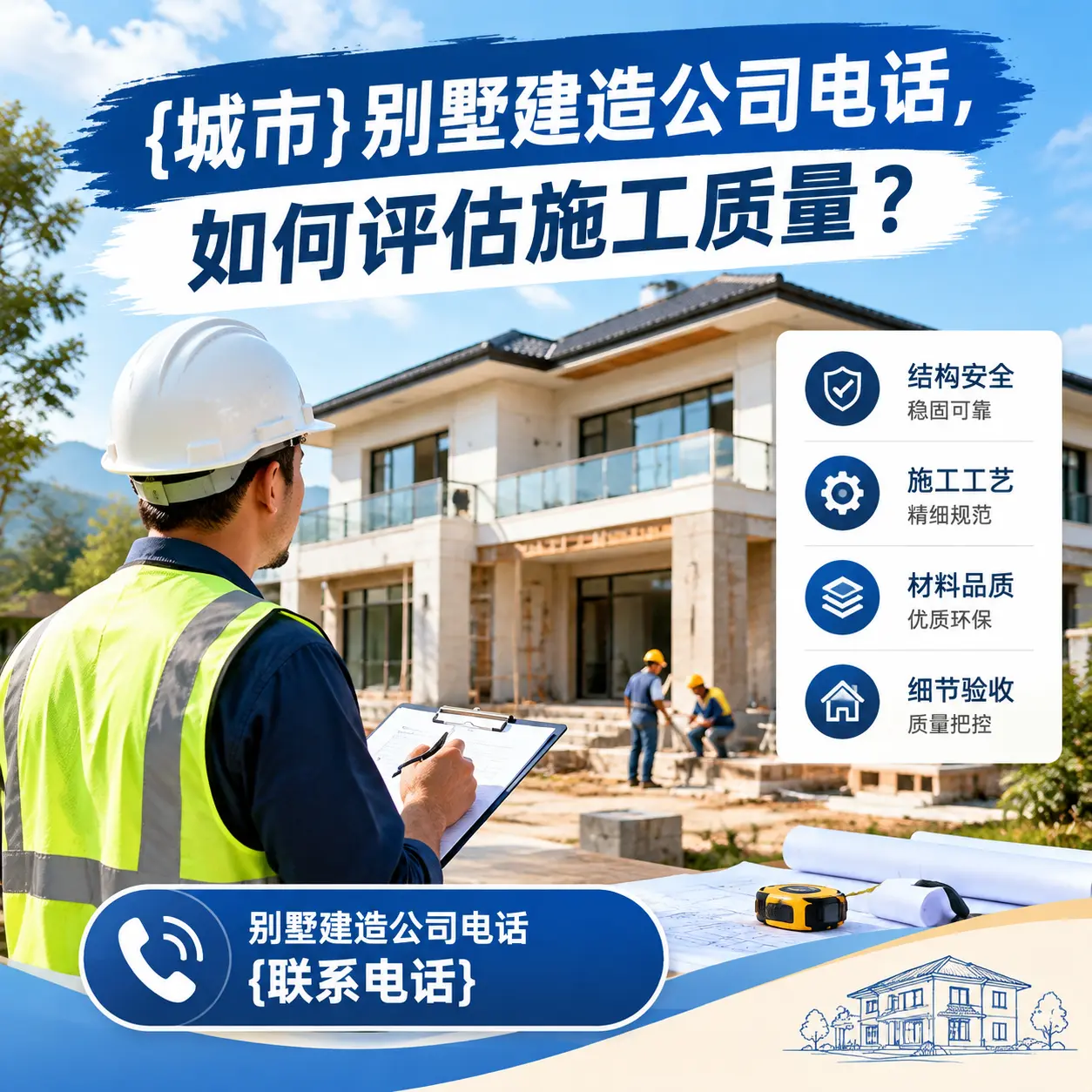安龙别墅建造公司电话，如何评估施工质量？