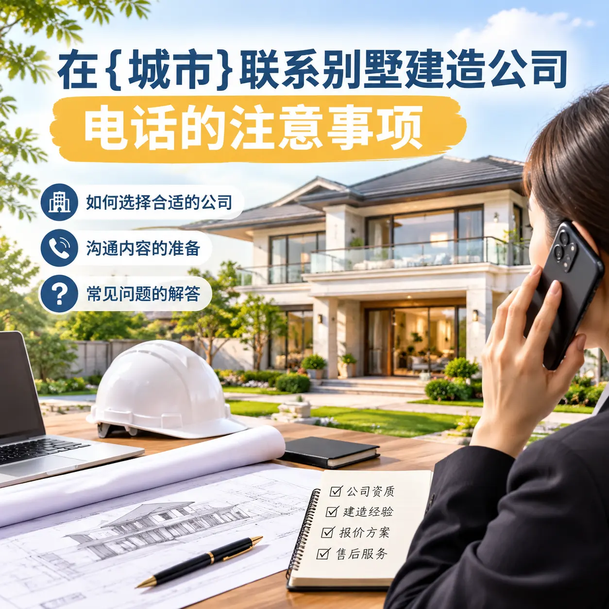 在安龙联系别墅建造公司电话的注意事项